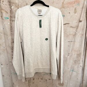 LL Bean All Seasons Textured Sweats Crewneck, Silver Birch Heather